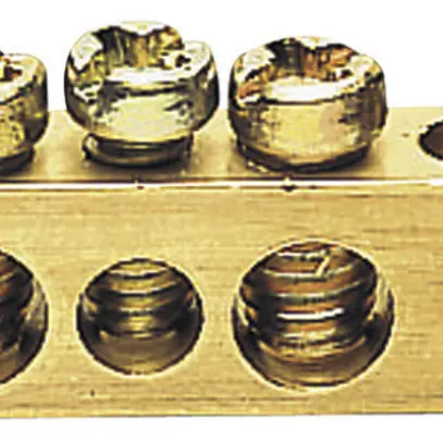 Sbarretta con morsetti Hager 3×16/4×10mm² ottone 