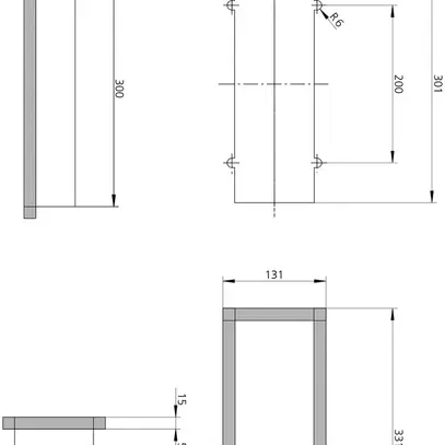Boîtier ENC Siedle, matière plastique, 100×300×50mm, gris 