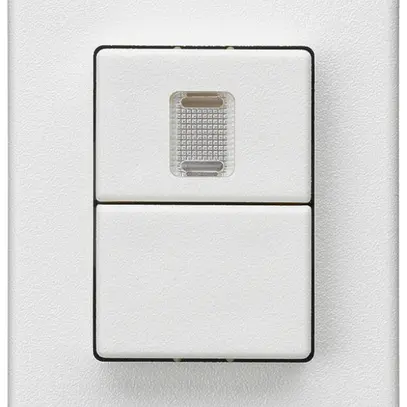 Poussoir double INC Hager FLF 10A/250V 0/1L 1× illuminé blanc 