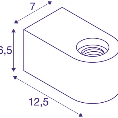 Applique SLV FITU CUBE E27 20W 125×70×65mm bianco 