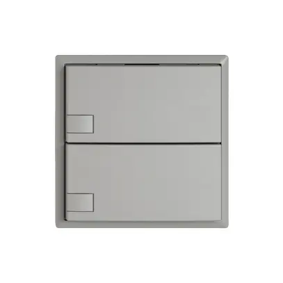Pulsante KNX RGB EDIZIO.liv SNAPFIX® sensore temp.s.LED 2× com.1T grc 