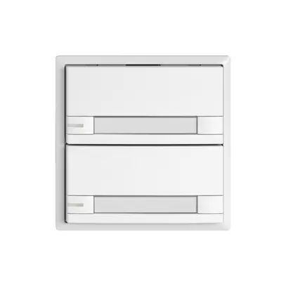 Poussoir universel EDIZIO.liv UNI SNAPFIX® a.LED RGB 2× comm.2T étiqu.bc 