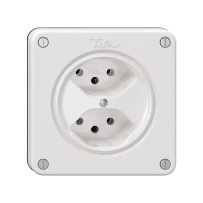 Presa NEVO, 2×T13, bianco 