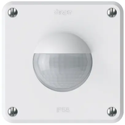 Kit frontal Hager robusto IP55 Z pour détecteur de mouvement blanc 