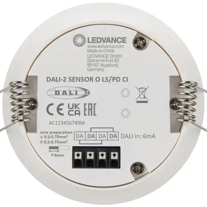 Multisensore INS LEDVANCE L/P-6 PIR DC 0.2W DALI Ø83×32mm bianco 