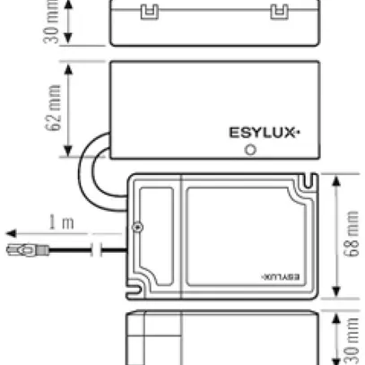 Convertitore LED ESYLUX DRIVER SET 30W 700mA RJ45 DALI 
