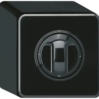 AP-Drehschalter basico 2/1L schwarz 0-A-0-M mit Drehgriff 