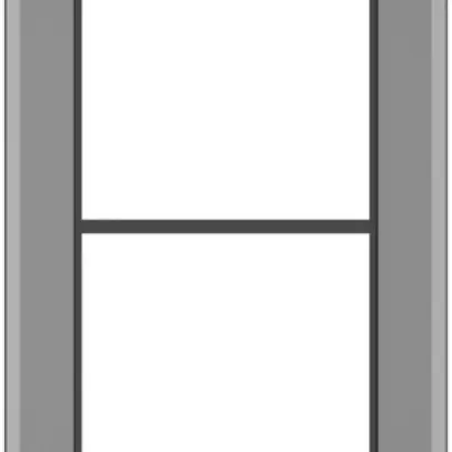 Abdeckrahmen SIDUS 2×1 grau 