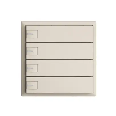 KNX-Taster RGB EDUE, 250mW, m.RGB-LED, 4×Taste, 1×Tastenbelegung, crema 