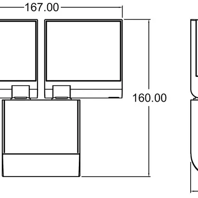Projecteur LED theLeda S 17W 2×900lm 4000K noir IP55 