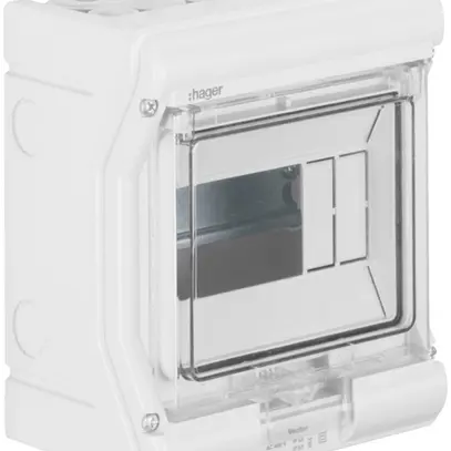 Distributeur AP Hager vector 1-rangée 6UM IP54/IP65 165×190×113mm 