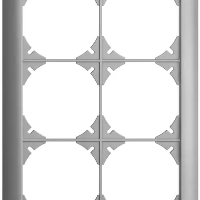 Telaio di copertura EDIZIOdue 2×3 silver 