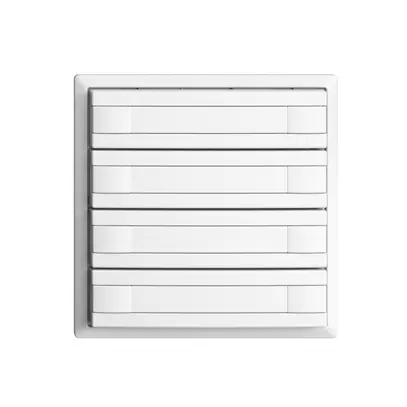 Pulsante KNX RGB EDUE, 250mW, s.LED, c.inserto carta, 8×pulsan., com.1×tasto, bi 