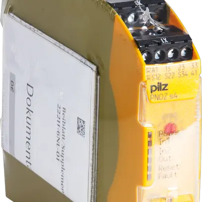 Not-Halt Schaltgerät, Schutztürwächter PNOZ s4 48-240VACDC 3 n/o 1 n/c 