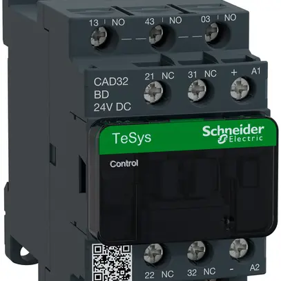 Contattore ausiliare TeSys CAD32BD 24VDC 3Ch+2R 