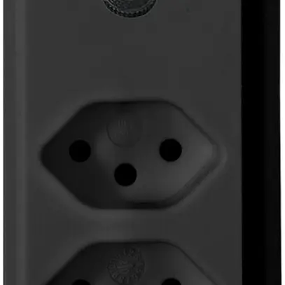 Presa multipla cleverLINE 3×T13 nero 1.5m H05VV-F 3×1mm² 
