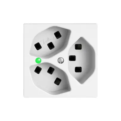 Prise EDIZIO.liv type 23 16A 250V 60×60mm blanc 