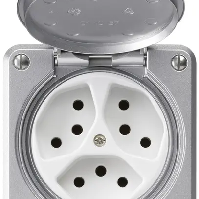 Prise ENC robusto 3×type 13 aluminium 