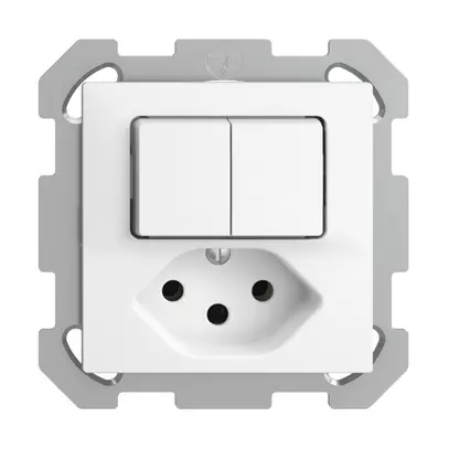 Combinazione INC 2×A-R/1P+T13 EDIZIOdue bianco 