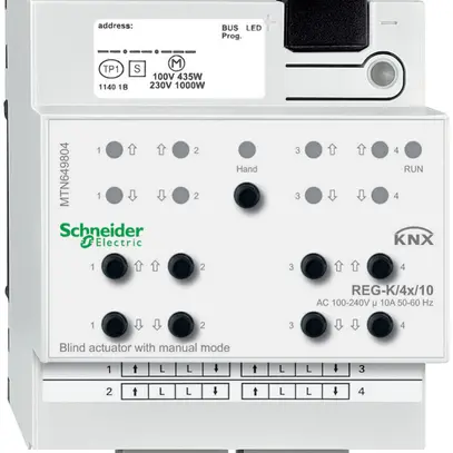 Attuatore di persiana AMD KNX Schneider Electric 4×230V, MTN649804 