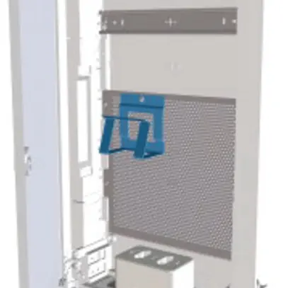 Distributore INC Eaton multimedia 3-file, porta piatta in acciaio, bianco 