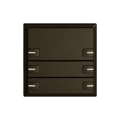 Poussoir KNX RGB EDIZIO.liv SNAPFIX® capteur temp.RGB-LED 6× comm.1T br 