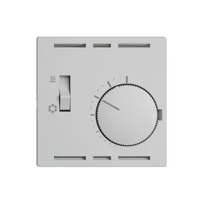 Abdeckset für Thermostat EDIZIOdue, Schalter Heizen/Kühlen, 60×60mm, hellgrau 