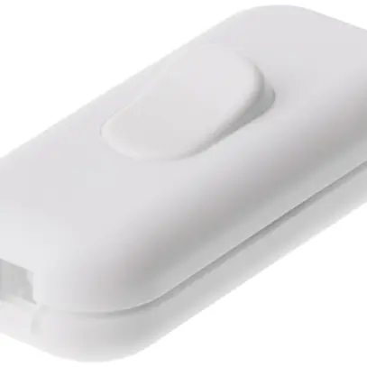 Interruttore di cordone 2/250 1L bianco 