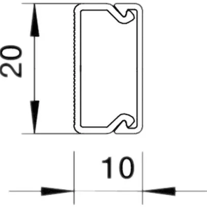 Canale d'installazione Bettermann WDK 10×20×2000mm bianco puro 