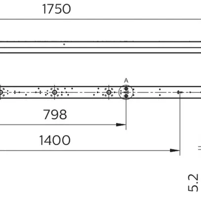 LED-Lichtleiste Philips BN126C PSU 75W 10000lm 4000K 1.8m weiss 