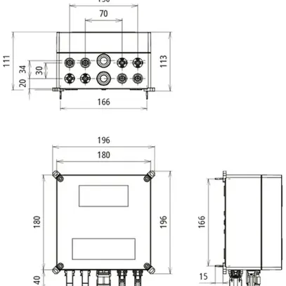 Scatola di raccordo generatore DEHN SE DCU 2 YPV 1100 2M 1S original MC4 