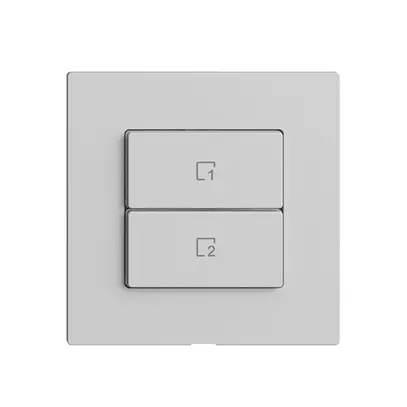 Poussoir scène 2 scènes vertical/2T WLAN Edue Wiser gris clair 