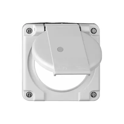 Couvercle pour prise double blanc FH, lentille, 