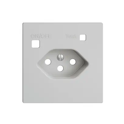 Kit frontal EDIZIOdue pour prise FI F, T13, gris clair 