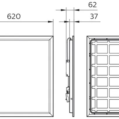 Lampada pannello LED Philips RC133V OC 34.5W 4300lm 4000K 0.62×0.62m bianco 