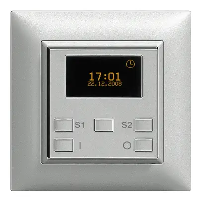 Minuteur astro. ENC ON-OFF 1c/2t ZEP EDIZIOdue silver 