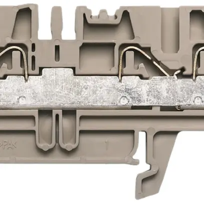 Morsetto di passaggio Weidmüller PDU PUSH IN 4mm² 3 contatti TS35 beige 