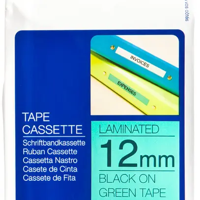 Cassette ruban Brother TZe-731 12mm×8m, vert/noir 