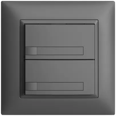 Pulsante INC KNX 2×EDIZIOdue grigio scuro RGB senza LED con inserto carta 