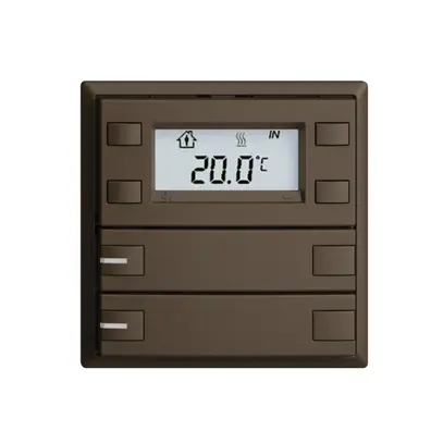 Pulsante RTH INC KNX 2×EDIZIOdue F coffee, con LED RGB 