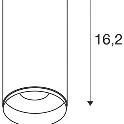 Plafonnier LED SLV NUMINOS S PHASE 11W 980lm 2700K 60° Ø65×162mm noir 