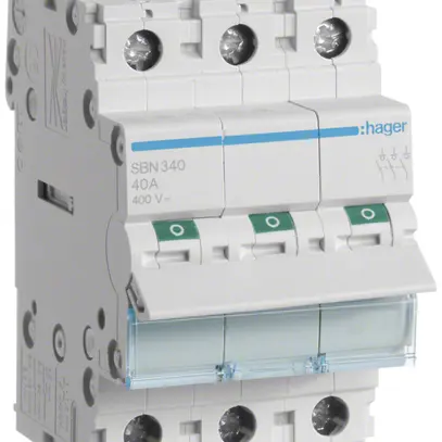 Interruttore AMD Hager 40A 400V 3 chiusura 0 apertura 0 invertitore 3UM 