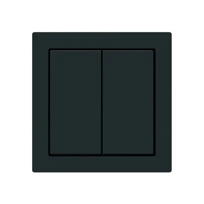 Pulsante KNX Hager BA kallysto A doppio 60×60mm nero 