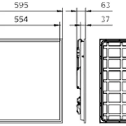 Luminaire panneau LED CoreLine 31W 4300lm 830/835/840 IP20/44 595×595 bc 