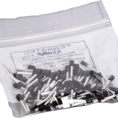 Embout de câble Ferratec DIN is. 1.5mm²/12mm noir 