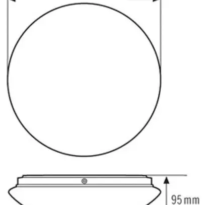 Lampada tondo LED ESYLUX ELLEN, 12W 3000K 1150lm Ø300×95mm IP20, bianco 