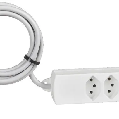 Presa multipla Legrand, 4×T13, con cavo 2m, senza protezione bambini, bianco 
