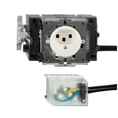 Prise INC FH T23 L3 blanc 53mm Snap pour câbl.plat powerbus 