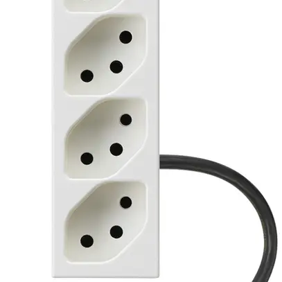 Prise INC FLF 4×type 13 L3 blanc pour câble plat Technofil 