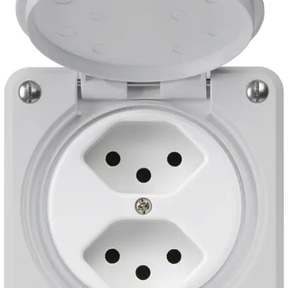 Presa INC robusto 2×tipo 13 grigio per combinazione 